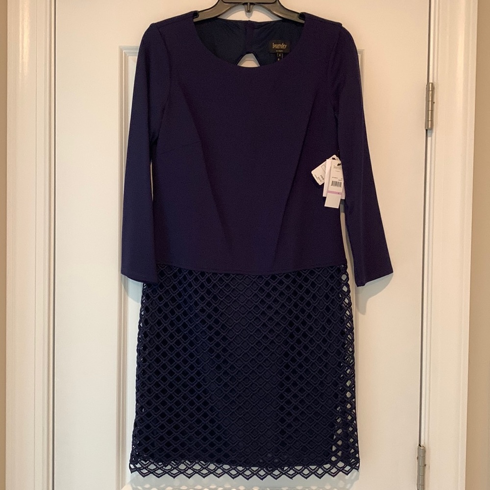 NWT Laundry by Shelli Segal Size 6 Cocktail Dress in Inkblot